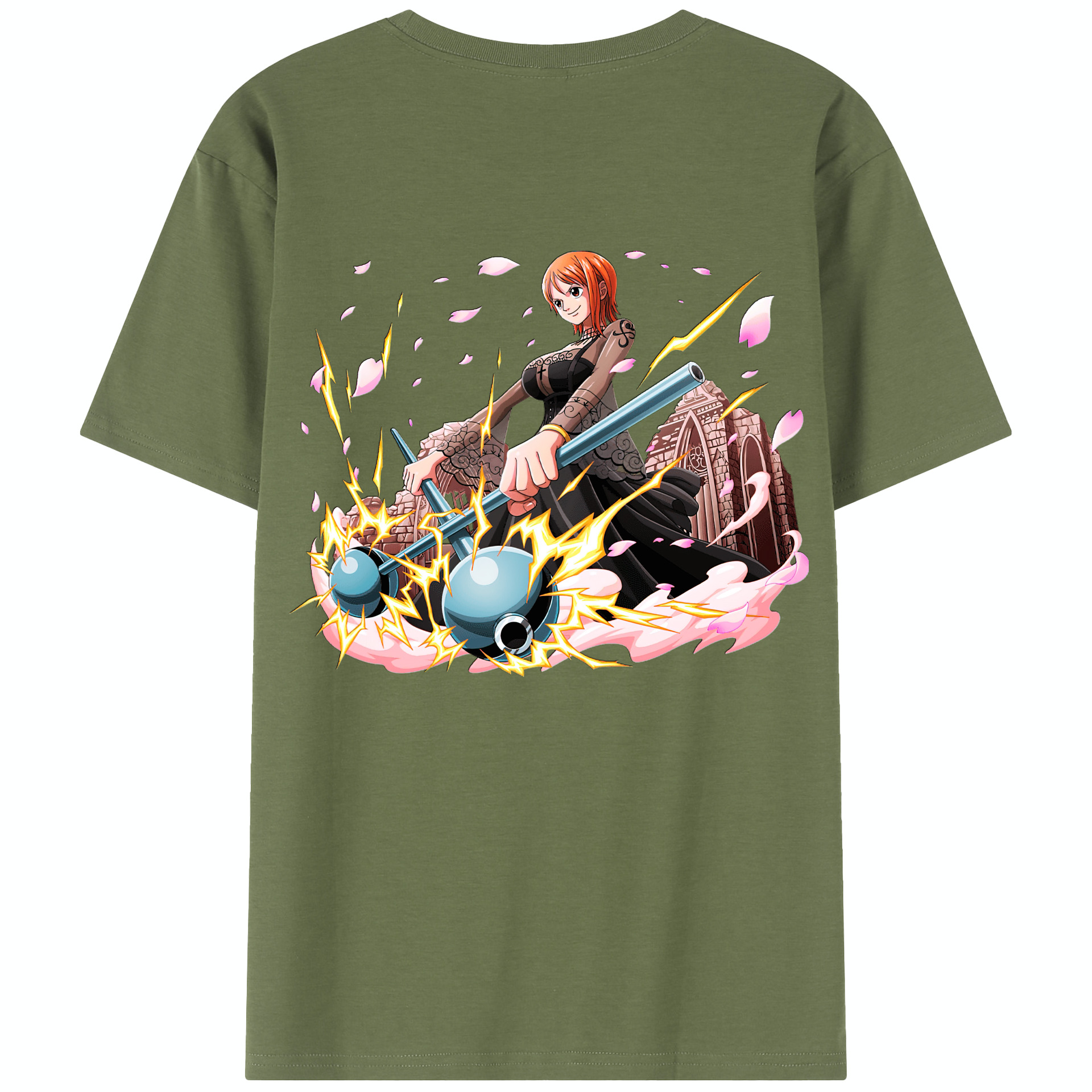 ワンピース ナミ ONE PIECE Nami 綿100％半袖Tシャツ（背面プリント）